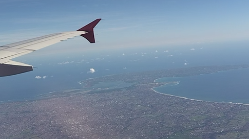 飛行機から眺めるバリ島